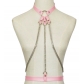 European and American jewelry Fashionable PU leather bondage collar waist chain Sexy hip-hop nightclub performance body chain