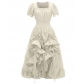 Vintage French Renaissance square neck short sleeve dress medieval cosplay dress
