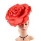 European and American fashion exaggerated curled foam flower bride photo big flower Jockey Club headband hat Christmas headdress hair accessories