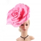 European and American fashion exaggerated curled foam flower bride photo big flower Jockey Club headband hat Christmas headdress hair accessories