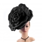 European and American fashion exaggerated curled foam flower bride photo big flower Jockey Club headband hat Christmas headdress hair accessories