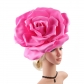 European and American fashion exaggerated curled foam flower bride photo big flower Jockey Club headband hat Christmas headdress hair accessories