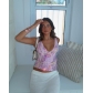 European and American new v-neck sequined camisole aliexpress shiny sexy casual top