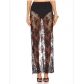 European and American sexy perspective hollow skirt 2025 spring and summer new style temperament versatile design black lace long skirt