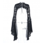 Dark Gothic style front and back wear lace waistcoat 2025 new sexy hot girl trumpet sleeve blouse