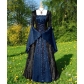 European and American medieval period European court style retro party dress dress women's long skirt