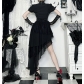 Dark Mysterious Wanderer Midi Skirt 2025 New Fashion All-match Mysterious Silhouette Midi Skirt Series