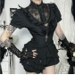 Dark lace hollow short-sleeved top 2025 new sexy hot girl slim versatile shirt for women