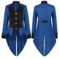 Mens Steampunk Tailcoat Jacket Gothic Victorian Frock Coat Clothing