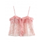 2025 European and American spring new fashion simple versatile casual sequin suspender top
