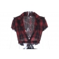 Red plaid tops Dark style summer new versatile and comfortable tops for women