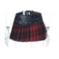 Red checkered pleated skirt Dark style summer new versatile personality long skirt