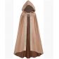Halloween European and American retro pastoral ribbon edge hooded cloak lace-up cape anime costume role-playing clothing