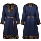 Men's Medieval Viking Tunic Jacket Renaissance Pirate Knight Role Play Warrior