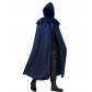 2025 Spring and Autumn New Medieval Retro Cosplay Clothing Hooded Cape Gothic Men's Long Cape