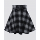 New fashion plaid tie high waist skirt all-match half-length tutu skirt