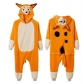 Cartoon animal one-piece pajamas act out party home clothes