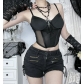 Dark cross print suspenders 2025 new slim sexy hot girl all-match vest top