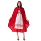 Fairy tale princess dress Halloween cape Little Red Riding Hood stage costume Christmas