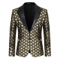 New Men's Peaked Lapel Suit Stage Banquet Host Party Diamond Sequined Dress Performance Costume