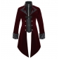 European and American tuxedo medieval retro clothing mid-length punk men's coat jacket