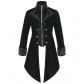 European and American tuxedo medieval retro clothing mid-length punk men's coat jacket