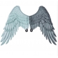 Angel wings carnival mardigras Halloween oversized black and white wings costume props