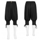 European and American retro Renaissance bloomers medieval lace-up leggings over the knee elastic waist shorts