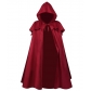 Medieval hooded gothic coat long trench Halloween Middle Eastern church wizard death cloak robe cape