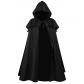 Medieval hooded gothic coat long trench Halloween Middle Eastern church wizard death cloak robe cape