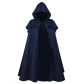 Medieval hooded gothic coat long trench Halloween Middle Eastern church wizard death cloak robe cape