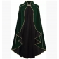 New medieval suede cape cos Halloween retro gold-edged cape stage performance cos costume