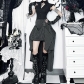 Dark series two-wear skirt 2025 new Gothic style personality street striped long skirt