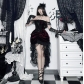 Dark multi-layered stitching tail dress 2025 new Gothic style Lolita lace skirt