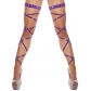 European and American ladies' sexy hot diamond hot sale strap sexy temptation multi-color hollow cross strap socks