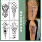 Viking retro totem tattoo stickers men's durable waterproof and sweat-proof transfer large picture flower arm tattoo stickers tattoo(a set of four)