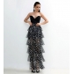 Women's high waist skirt women's long design pile skirt 2025 spring and summer new mesh cake long skirt