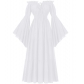 New off-the-shoulder ruffled long-sleeved Renaissance floor-length dress