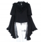 Dark lace patchwork sleeve top 2025 new Gothic Lolita slim fit versatile shirt