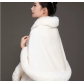 New shawl cape warm dress versatile sleeveless short coat thick cape dress outer wea
