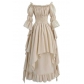 2025 Gorgeous Lace Trumpet Sleeve One-Shoulder Retro Gothic Dress Cosplay Prom Princess Dress