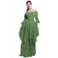 2025 Gorgeous Lace Trumpet Sleeve One-Shoulder Retro Gothic Dress Cosplay Prom Princess Dress