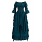 2025 Gorgeous Lace Trumpet Sleeve One-Shoulder Retro Gothic Dress Cosplay Prom Princess Dress