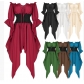 2025 Halloween costume medieval Victorian Renaissance court style retro irregular dress for women
