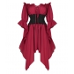 2025 Halloween costume medieval Victorian Renaissance court style retro irregular dress for women