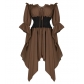2025 Halloween costume medieval Victorian Renaissance court style retro irregular dress for women