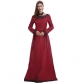 European and American hot-selling women's clothing 2025 medieval retro dress women's long-sleeved performance costume