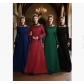 European and American hot-selling women's clothing 2025 medieval retro dress women's long-sleeved performance costume