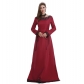 European and American hot-selling women's clothing 2025 medieval retro dress women's long-sleeved performance costume