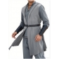 Medieval Renaissance Hooded Cloak Viking Knight Sleeveless Top Halloween Stage Performance Costume